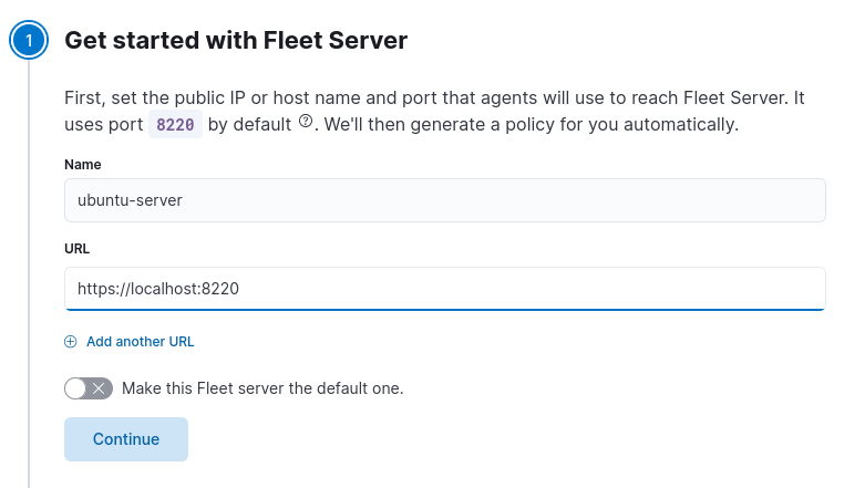 Add Fleet Server Filled