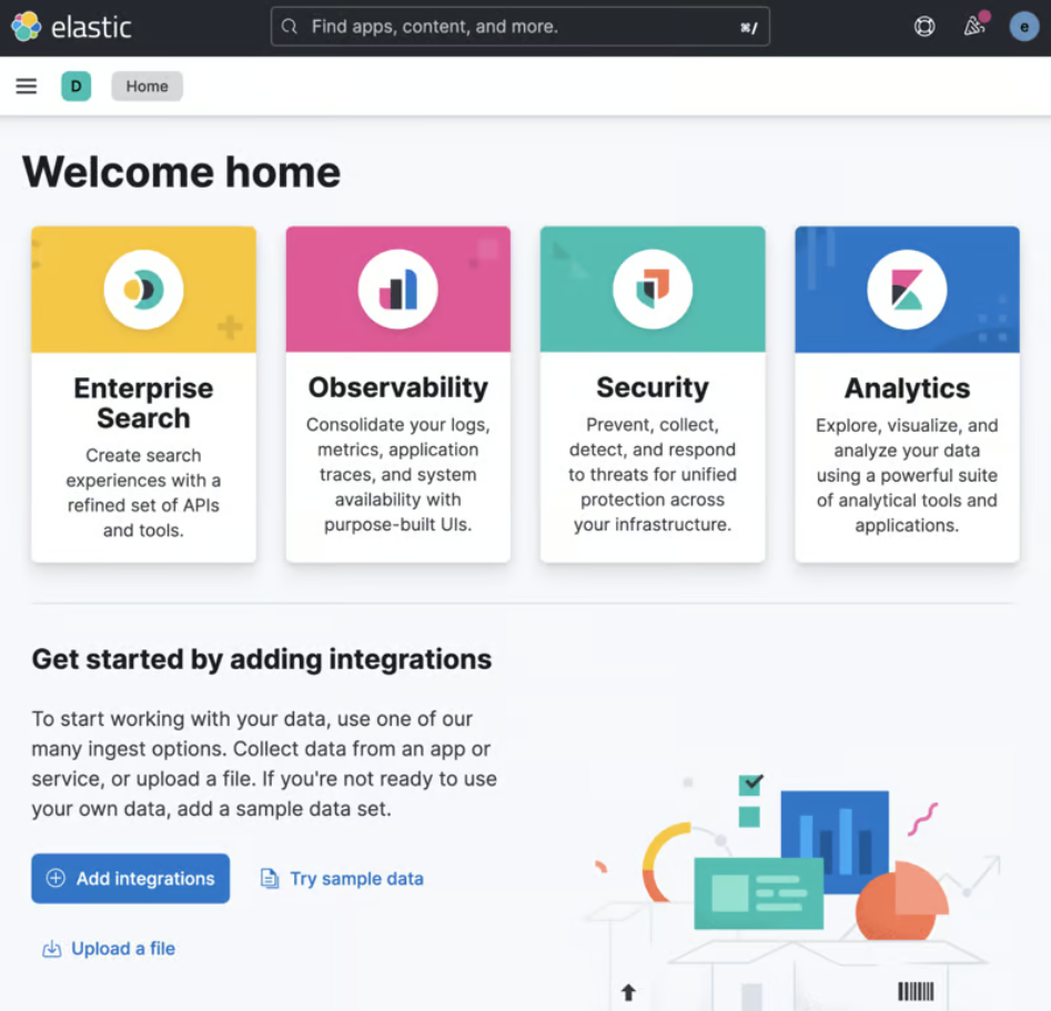 Kibana Home Page