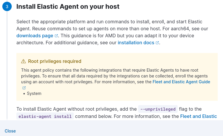 Install Elastic Agent