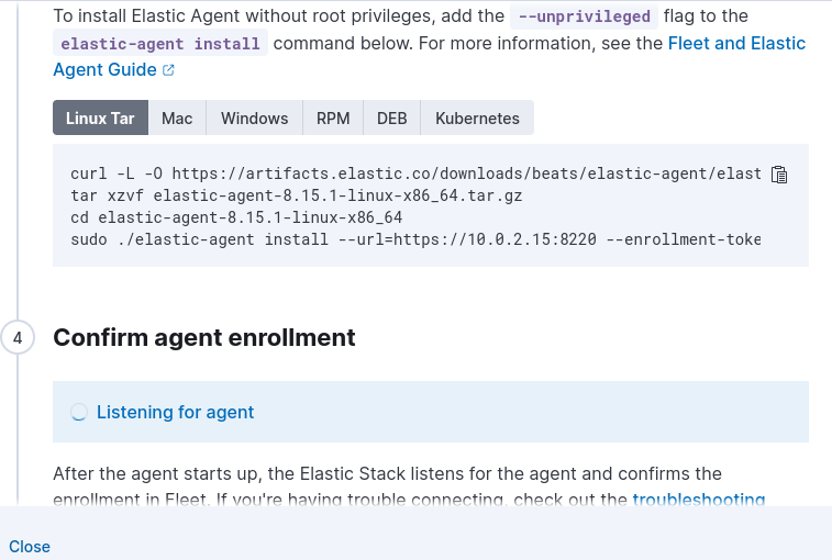 Install Elastic Agnet