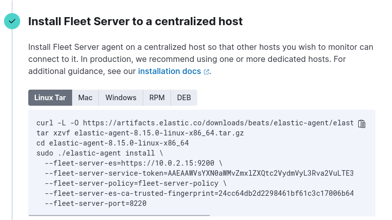 Install Fleet Agent